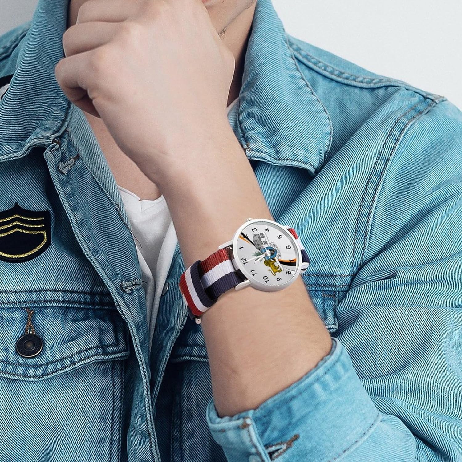 Sierra Leone Flag Wrist Watches,Men and Women Fashion Minimalist Watch