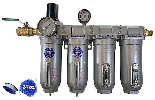 Miniatura 3 de THB 4 etapas de alto flujo serie 90 industrial ultra limpio filtro de aire comprimido combinación de secadora (1 pulgada NPT, 11 oz, drenaje manual)