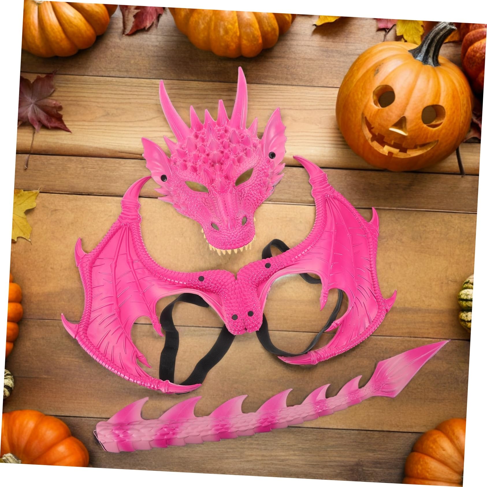 Mikikit 3 Pezzi Costume per Halloween con Resistente e Maschera per Giochi Ruolo e Feste