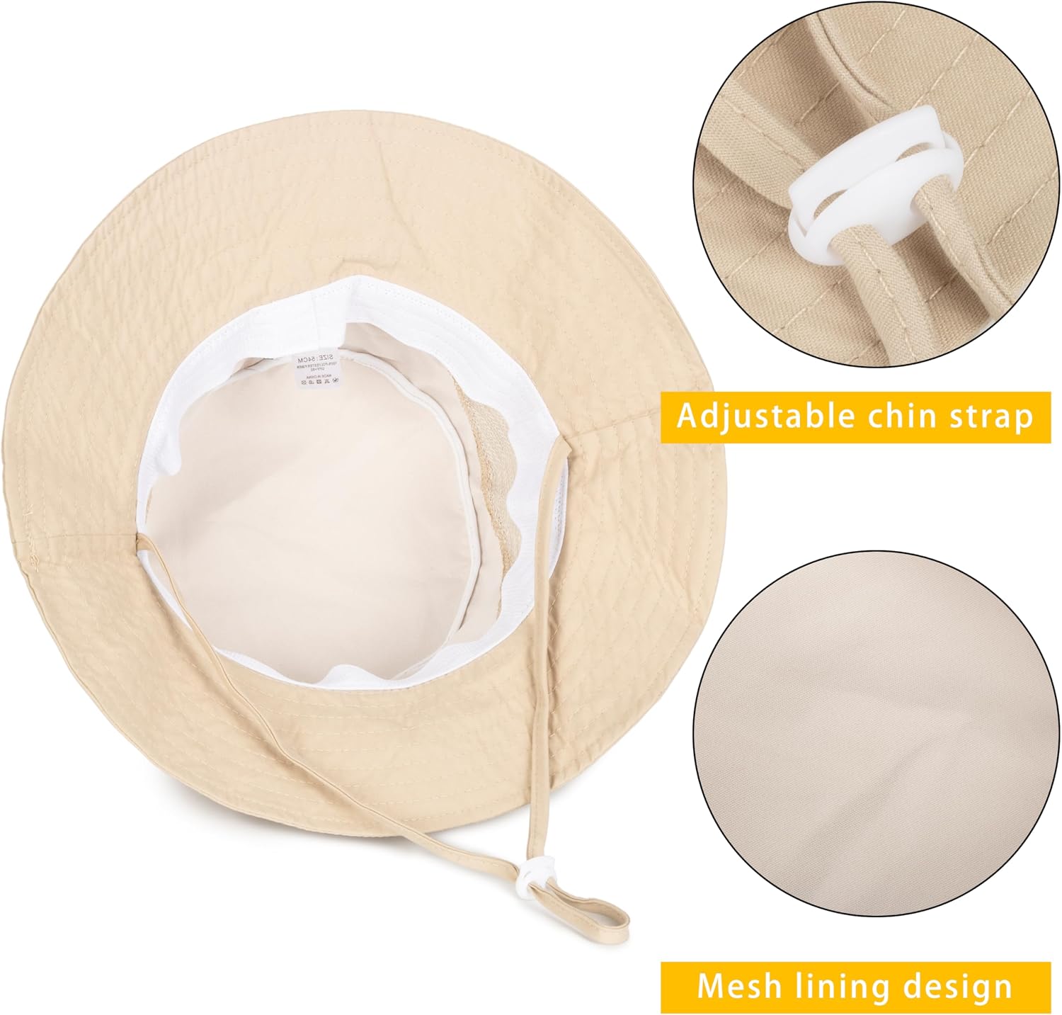 Kids Sun Hat for Boys Girls Wide Brim Mesh Bucket Hat Summer Outdoor Sun Protection Hats for Fishing Safari