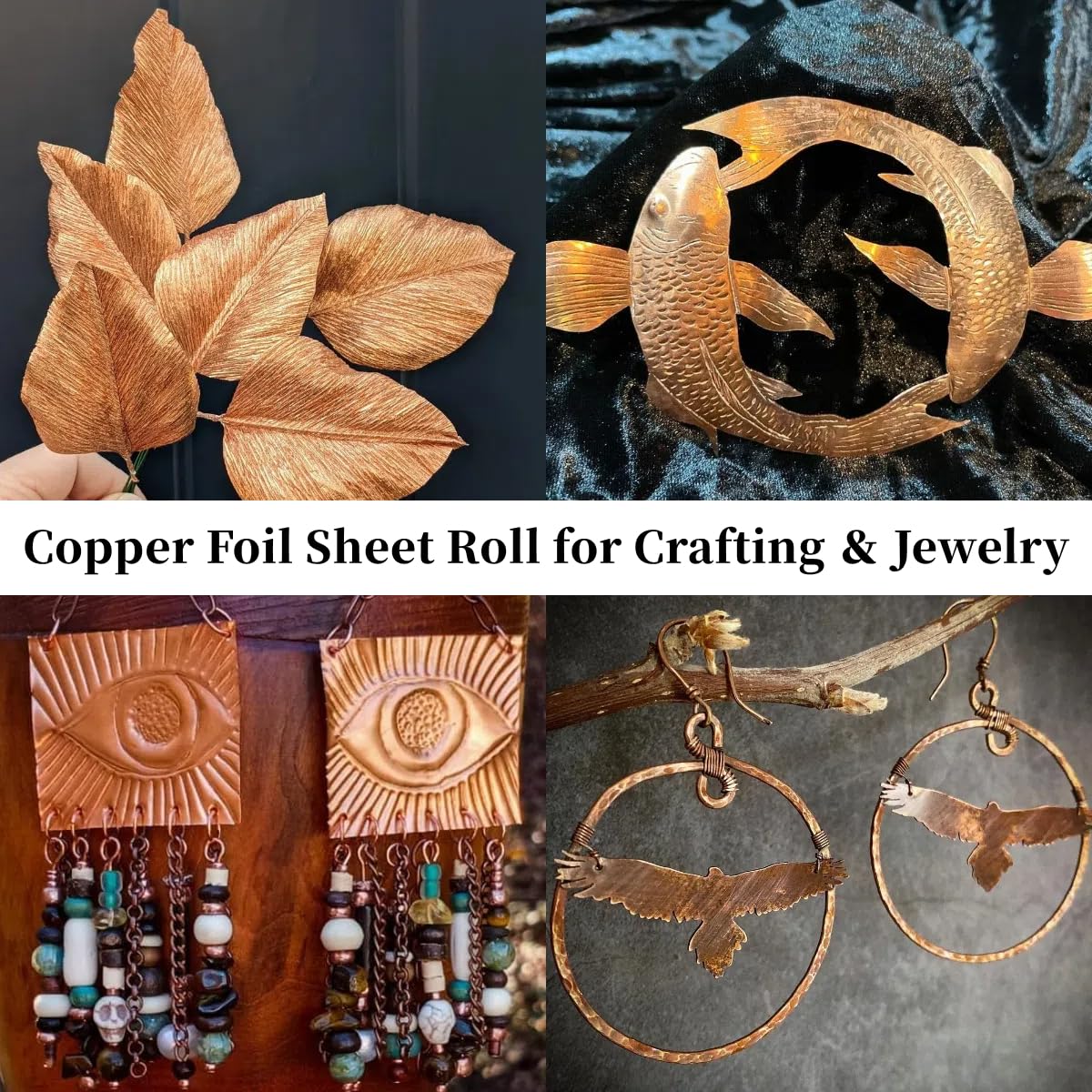 GOORY Copper Foil Sheet Roll - 8Mil/32Gauge(0.2mm) 2in x 20ft Pure Thin Copper Sheet - ASTM B152 C11000 99.9+% Soft Flashing Roll for Crafting, Electrical, House Repair, DIY Project, Decoration