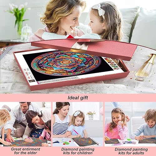 Miniatura 3 de Stalente Kits de pintura de diamantes para adultos, kits de arte de diamantes 5D para principiantes, pintura de diamante redonda para decoración de