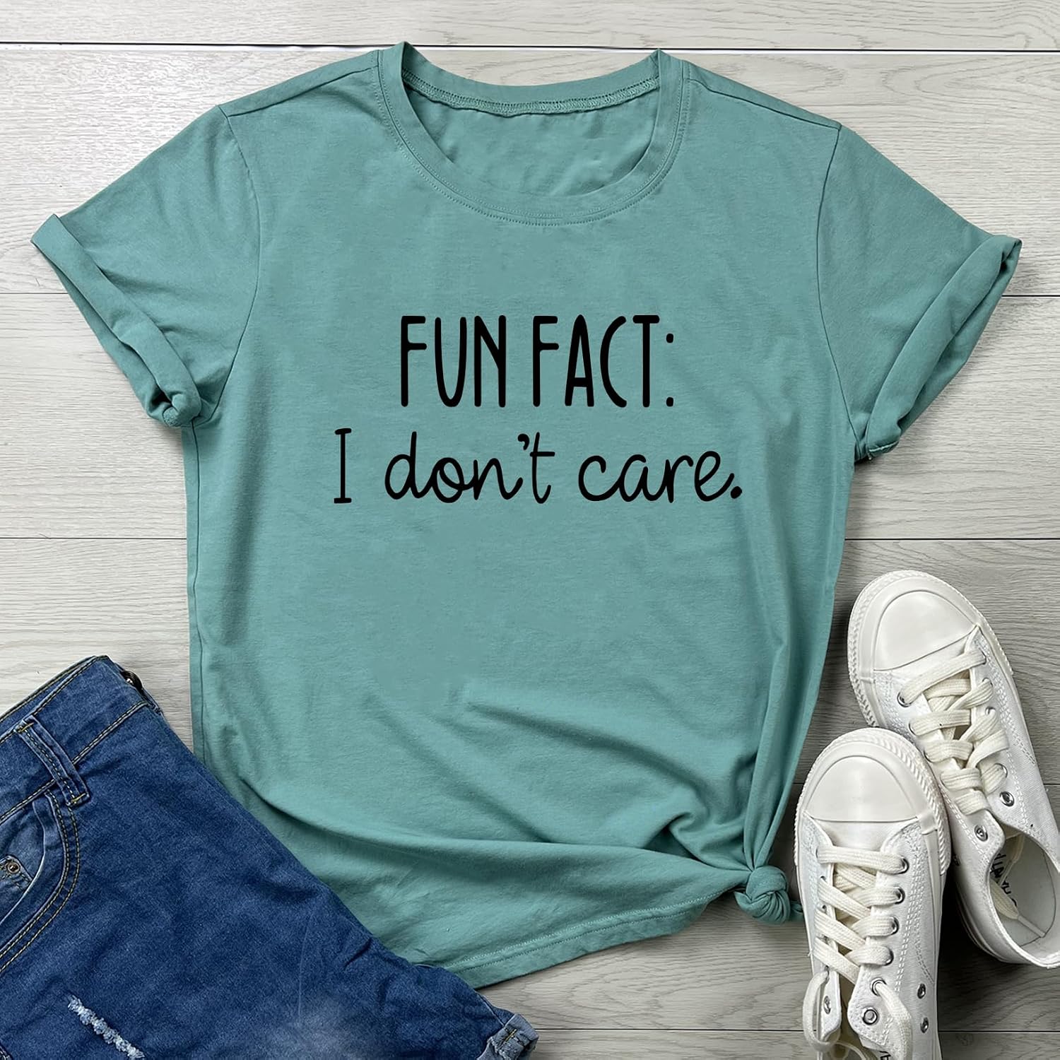 BLACKOO Women Cute T Shirt Fun Fact Graphic Tees image 2