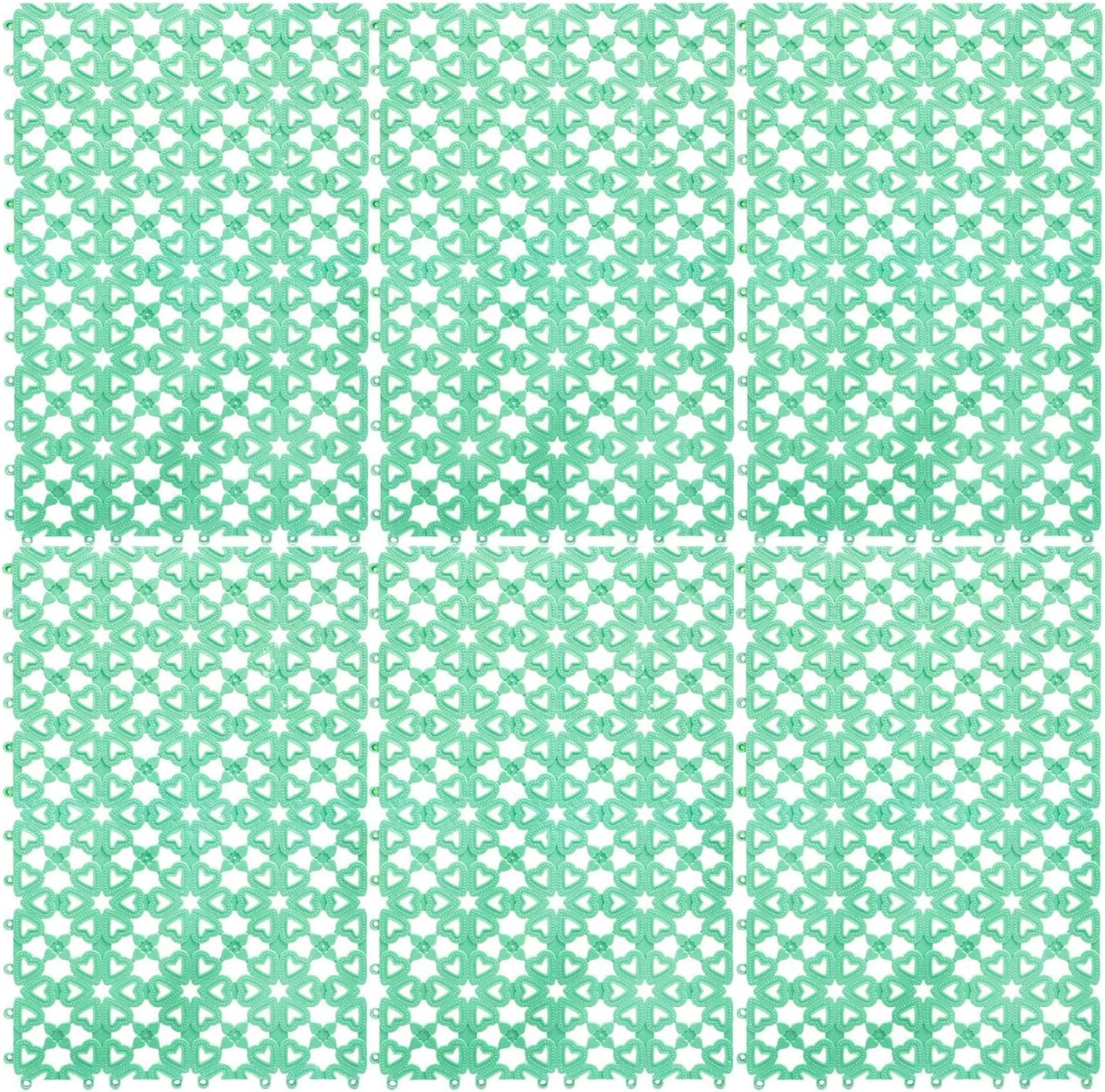 Excefore Rabbit Cage Mat Floor, 6 Pcs Bunny Foot Resting Pads, Plastic Feet Pads Cage Mat (Green)