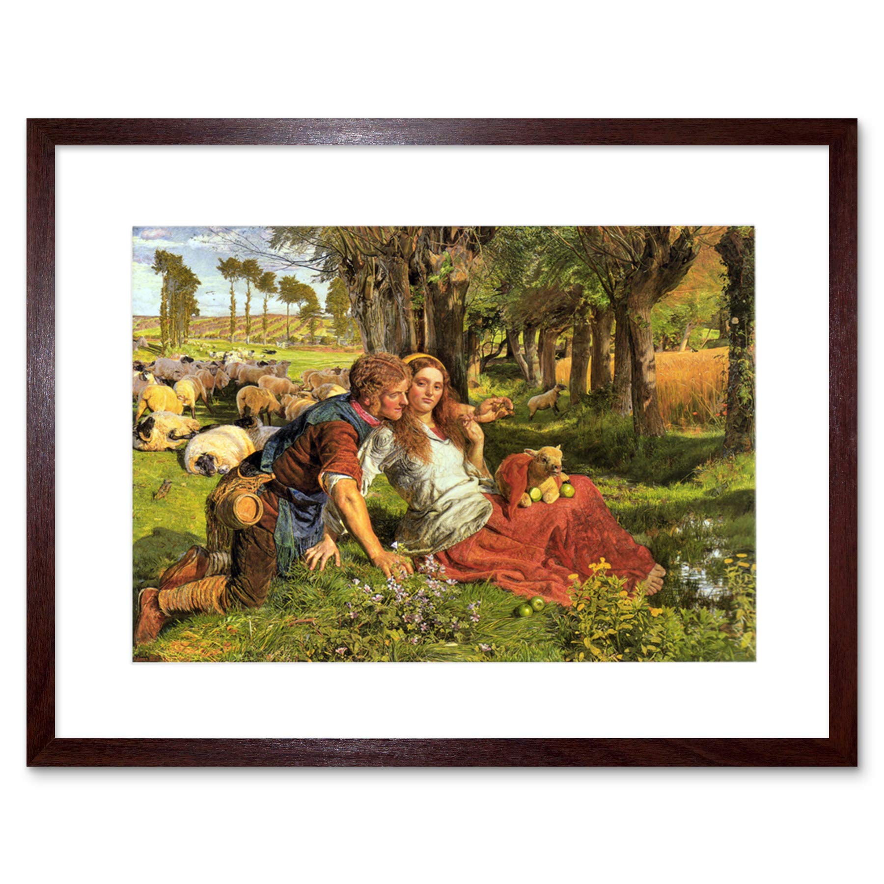 Wee Blue Coo Painting Landscape Hunt Hireling Shepherd Framed Wall Art Print