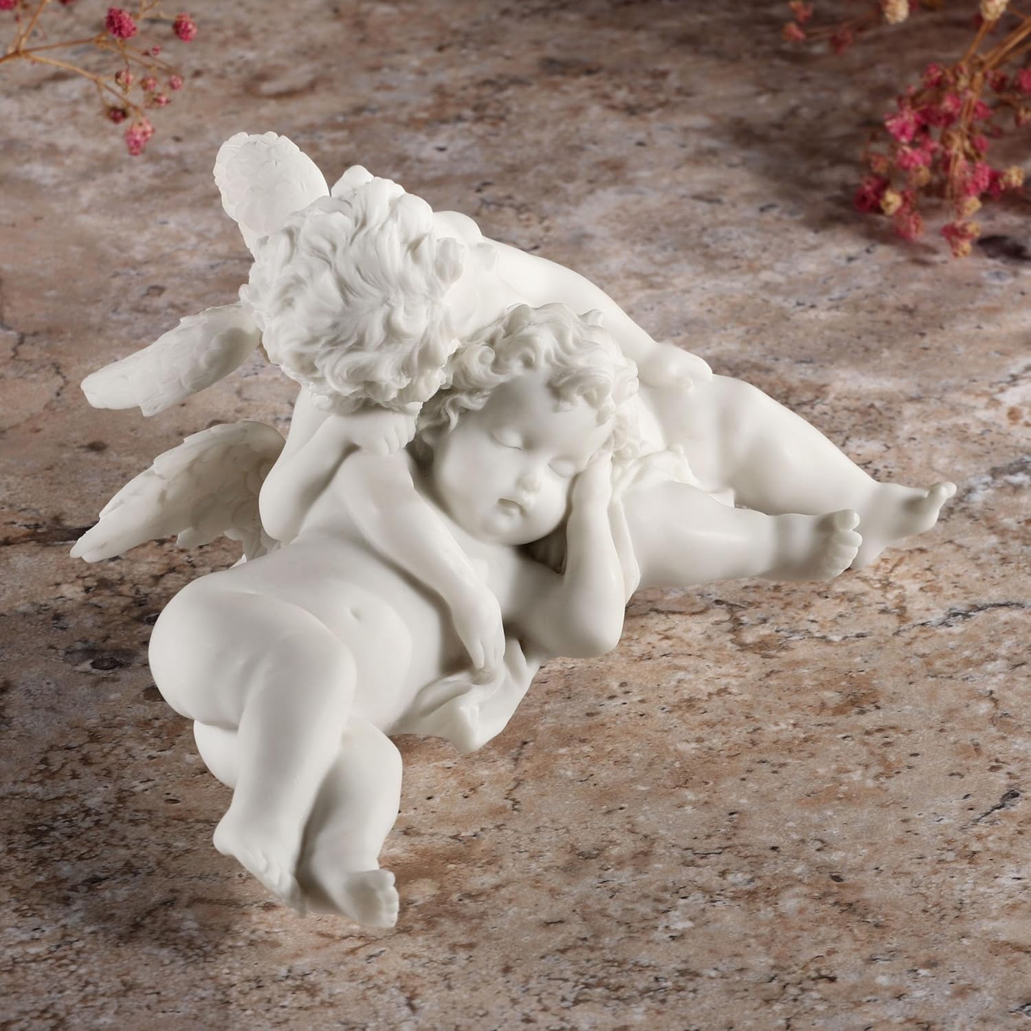 Veronese Design 4 3/8 Inch Twin Cherubs Resting Resin Sculpture