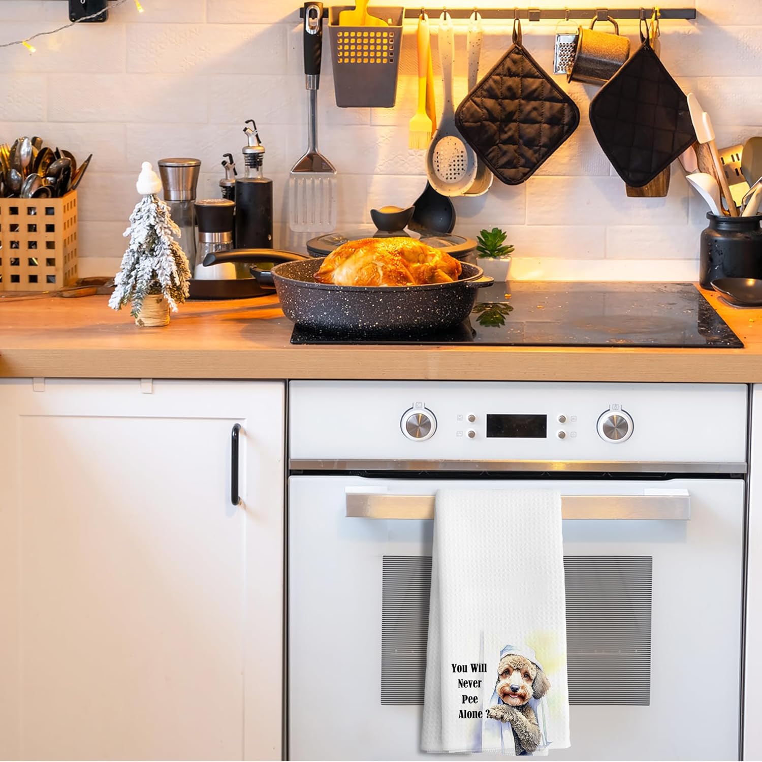 Funny Goldendoodle Decor Bathroom Towels，Goldendoodle Gifts Women Hand Towels，Doodle Dog Kitchen Bathroom Decor,(16x24Inch) - Image 2