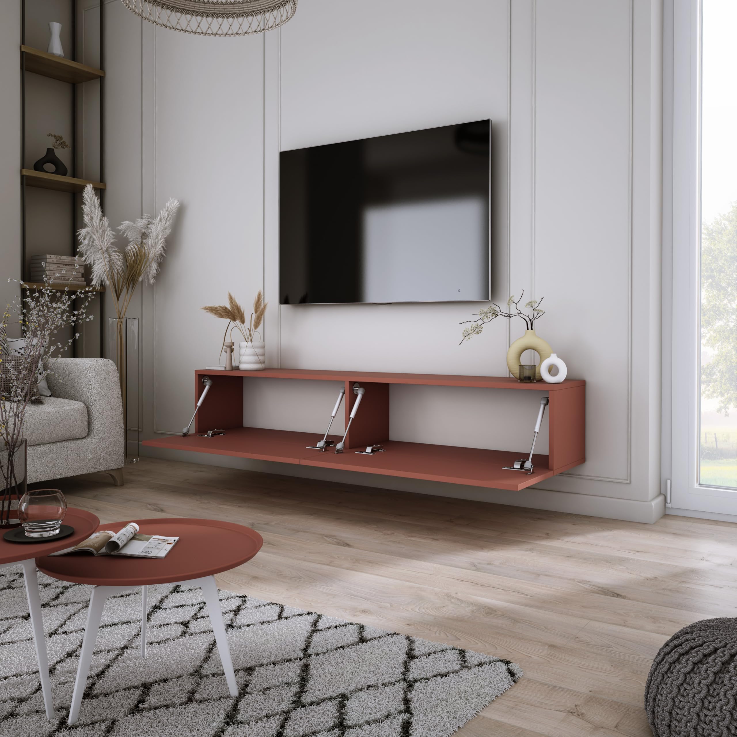 3E 3xE living.com Mobile TV - mattone - 170 x 34 x 32 cm – Stile moderno