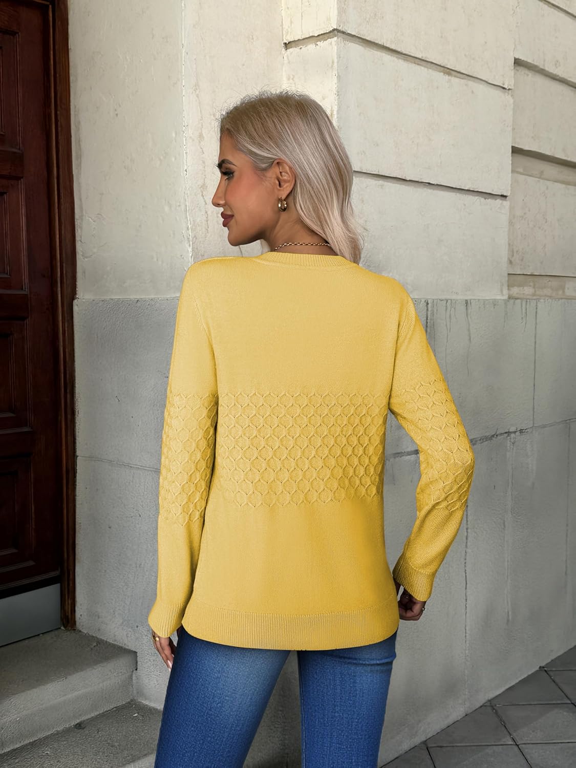 ZEAGOO Womens Sweaters Long Sleeve Tops Crew Neck Knit Pullover Sweaters Fall Fashion 2026 Dressy Casual Basic Clothes - Image 4