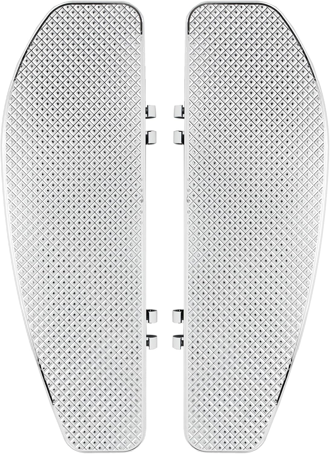 Anti-Slip Driver Floorboards for Harley Road King/Road Glide/Street Glide/Electra Glide/Ultra 1986-2025, Softail 1986-2017 & Trike Tri Glide 2008-2025 (Chrome)