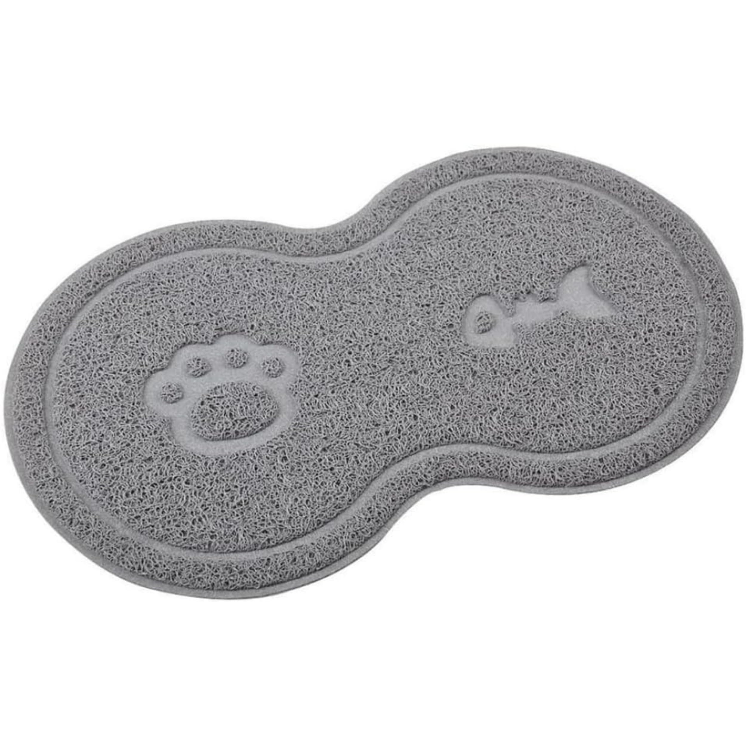 PARENCE.- Tappetino antiscivolo per cani e gatti – Fondo ciotola 46x26 cm – Protezione del pavimento e cibo pulito – Ingombro e design dei pesci