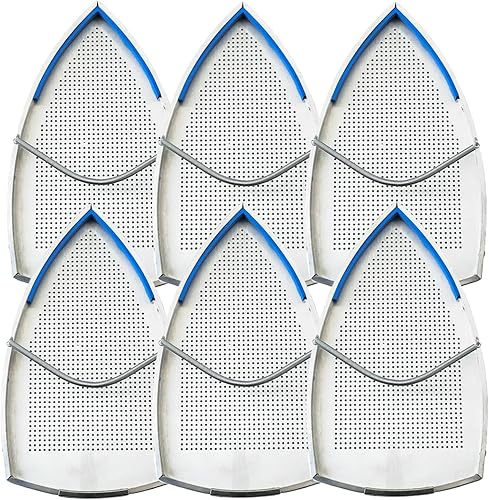 Blooy - 6 unids/lote zapatos de hierro para Silver Star ES-85AF, plancha de vapor de alimentación por gravedad ES-94A 8.071 inx4.370 in resistente