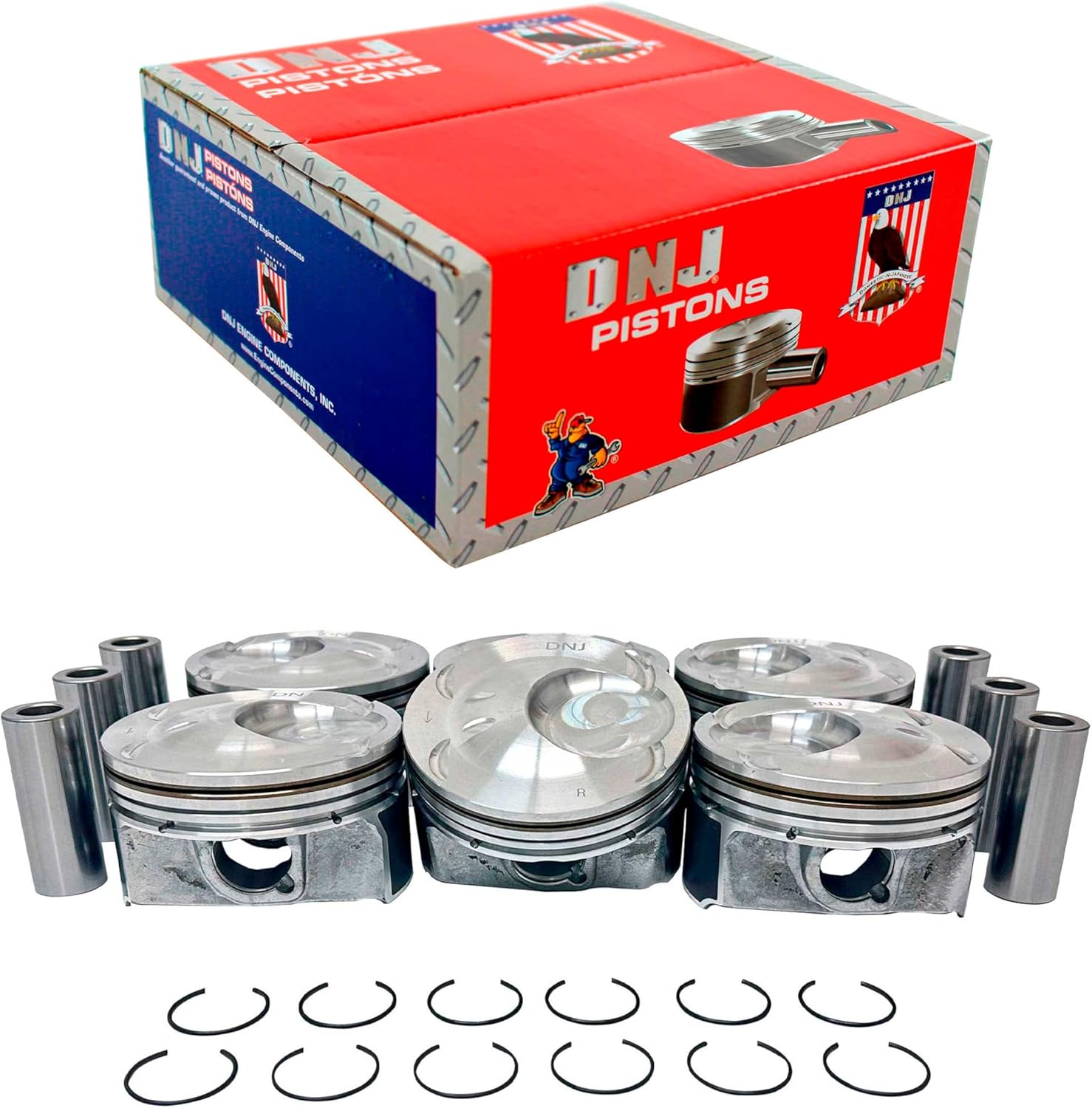 DNJ P4323 Standard Piston Set for 2011-2018 Ford F-150, Expedition, Lincoln Navigator 3.5L V6 EcoBoost