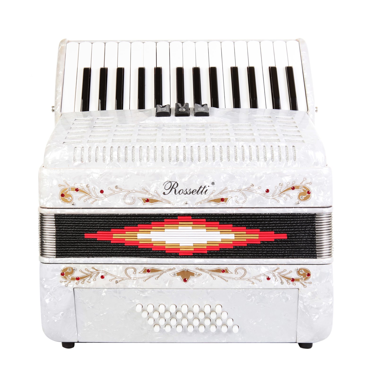 Amazon.com: Rossetti Accordion (ROS3032-WH) : Musical Instruments