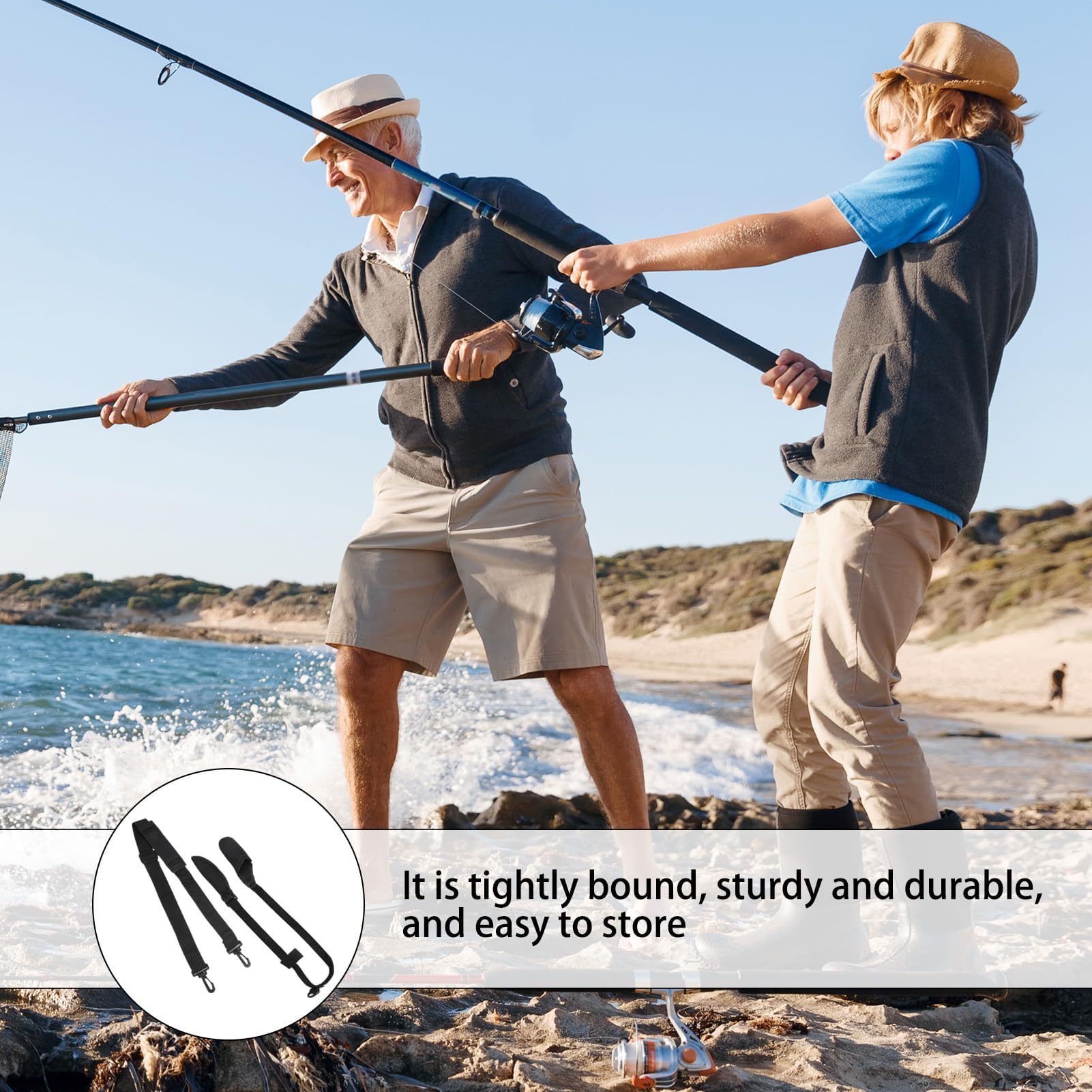 Protector de Caña de Pescar Ajustable en Neopreno Magic Baits - Cinta Protectora Resistente y Duradera para Cañas de Pesca de,para Transporte Seguro y Protección Óptima (1)