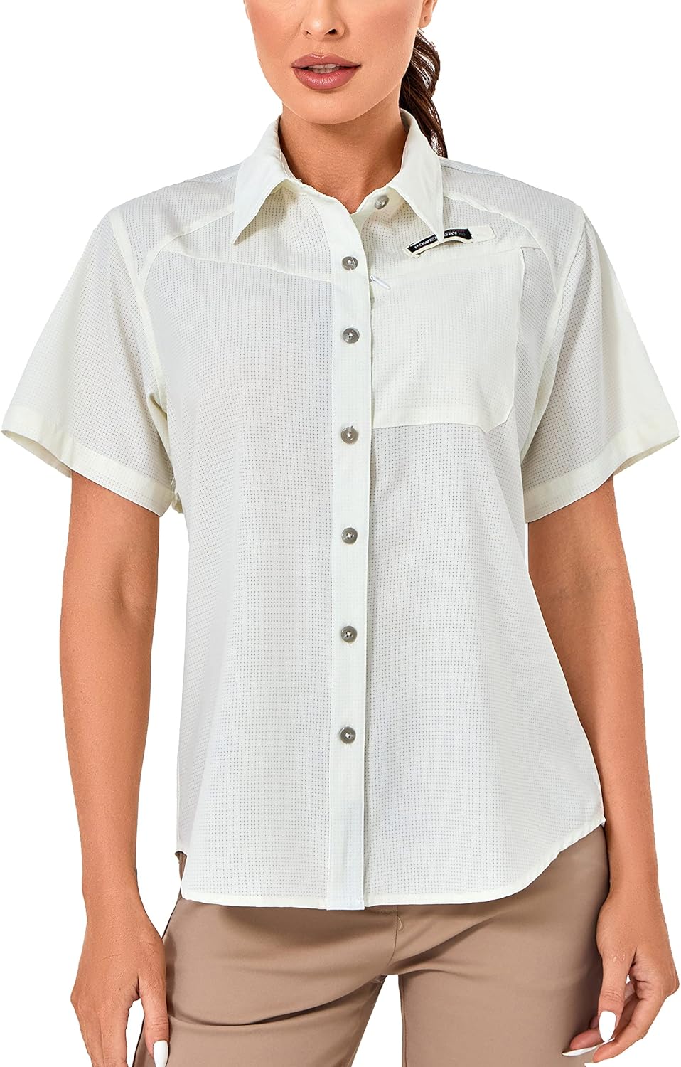 Little Donkey Andy Women's UPF 50 UV Protection Shirt, Breathable Short Sleeve Fishing Hiking Shirts, Quick Dry