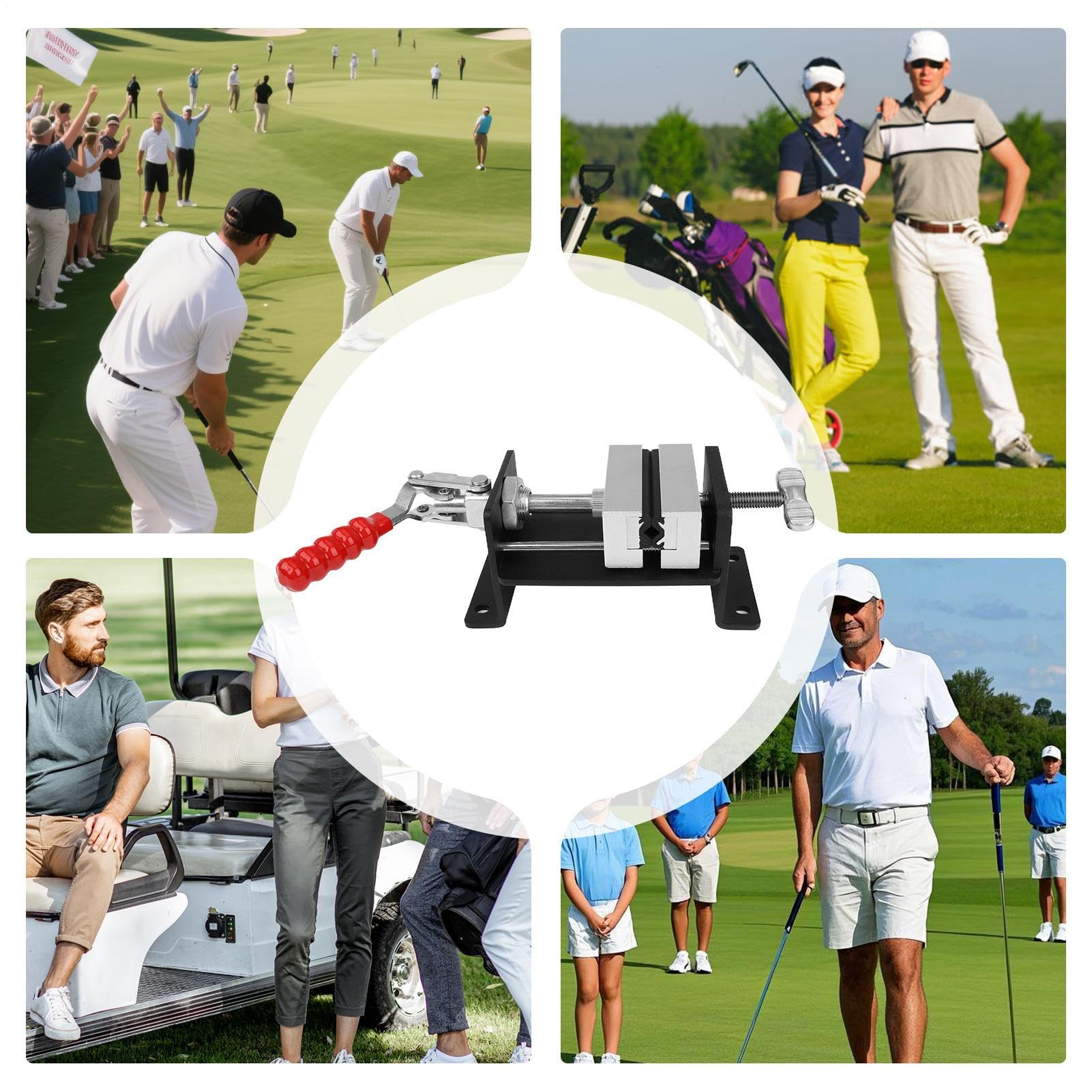 Torno Para Palos De Golf Herramienta De Pinza Ajustable Para Palos De Golf | Herramienta De Liberación Rápida Para Grip De Golf Para Practica En Casa Entrenamiento Gimnasio Campo Exterior Curso To