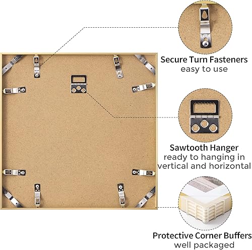 Miniatura 234 de Fun Memories Portarretratos de metal de 16 x 20 pulgadas con paspartú de 11 x 14 pulgadas, acabado de aluminio cepillado, parte delantera de vidrio