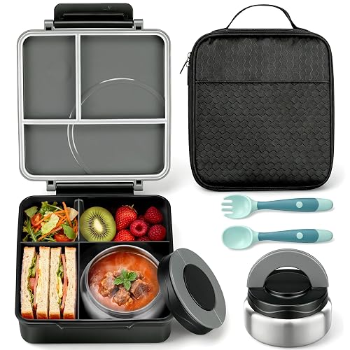 Itslife Bento Lunch Box for Kids with 8oz Soup Thermo and Lunch Bag