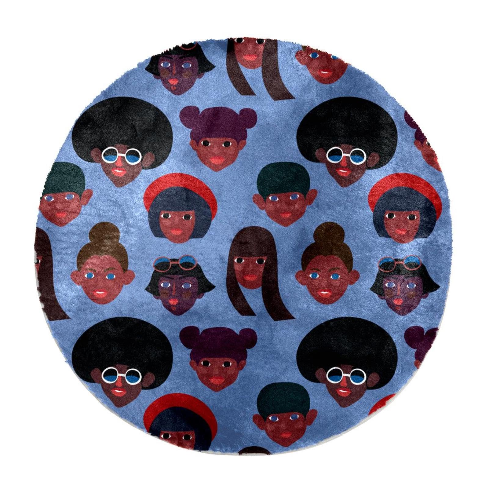 Tapis à poils longs doux célébrant la beauté des filles