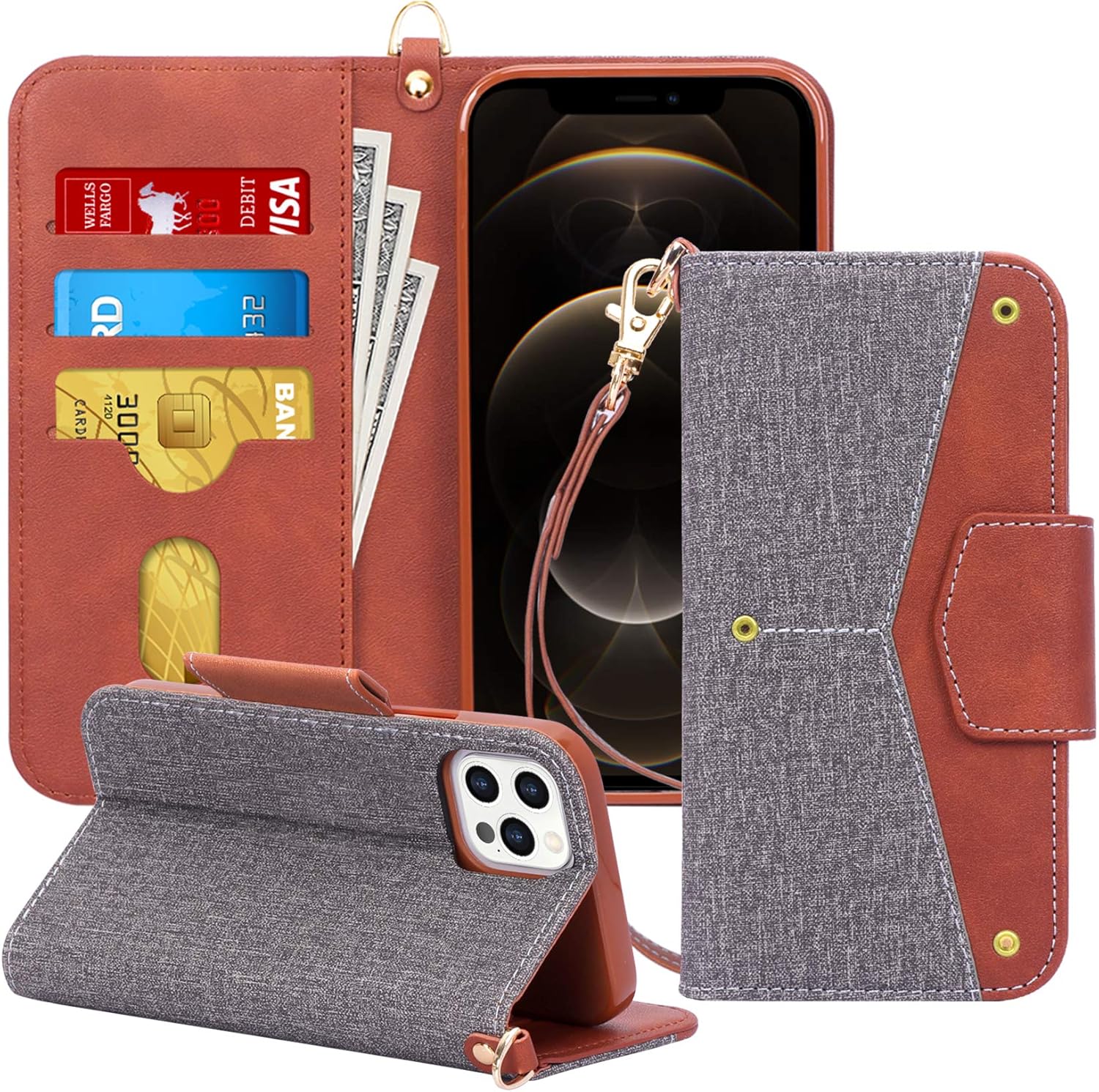 Toplive Case for iPhone 12 / iPhone 12 Pro 5G 6.1 inch, [RFID Blocking