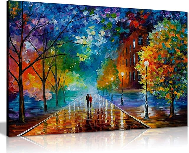 Freshness of Cold by Leonid Afremov Canvas Wall Art Picture Print for Home Decor (12x8)