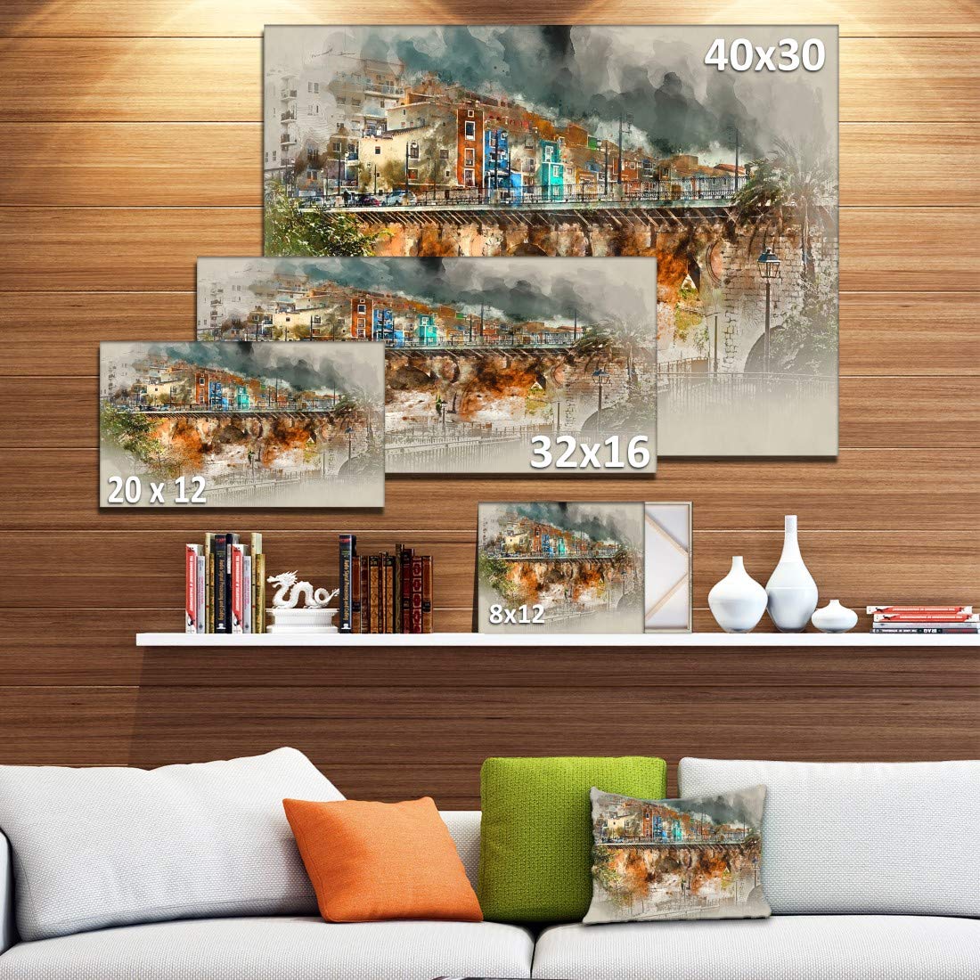 Designart PT11772-40-20 Villajoyosa Town Digital Painting
