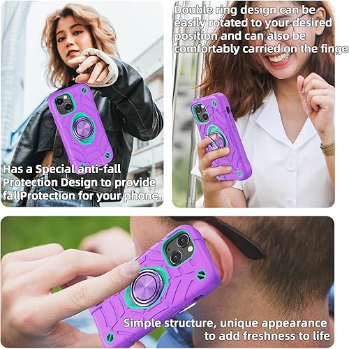 Miniatura 7 de KCJ Funda para iPhone 13 MiniiPhone 12 Mini con 2 protectores de pantalla + 1 protector de lente de cámara y soporte de silicona suave +