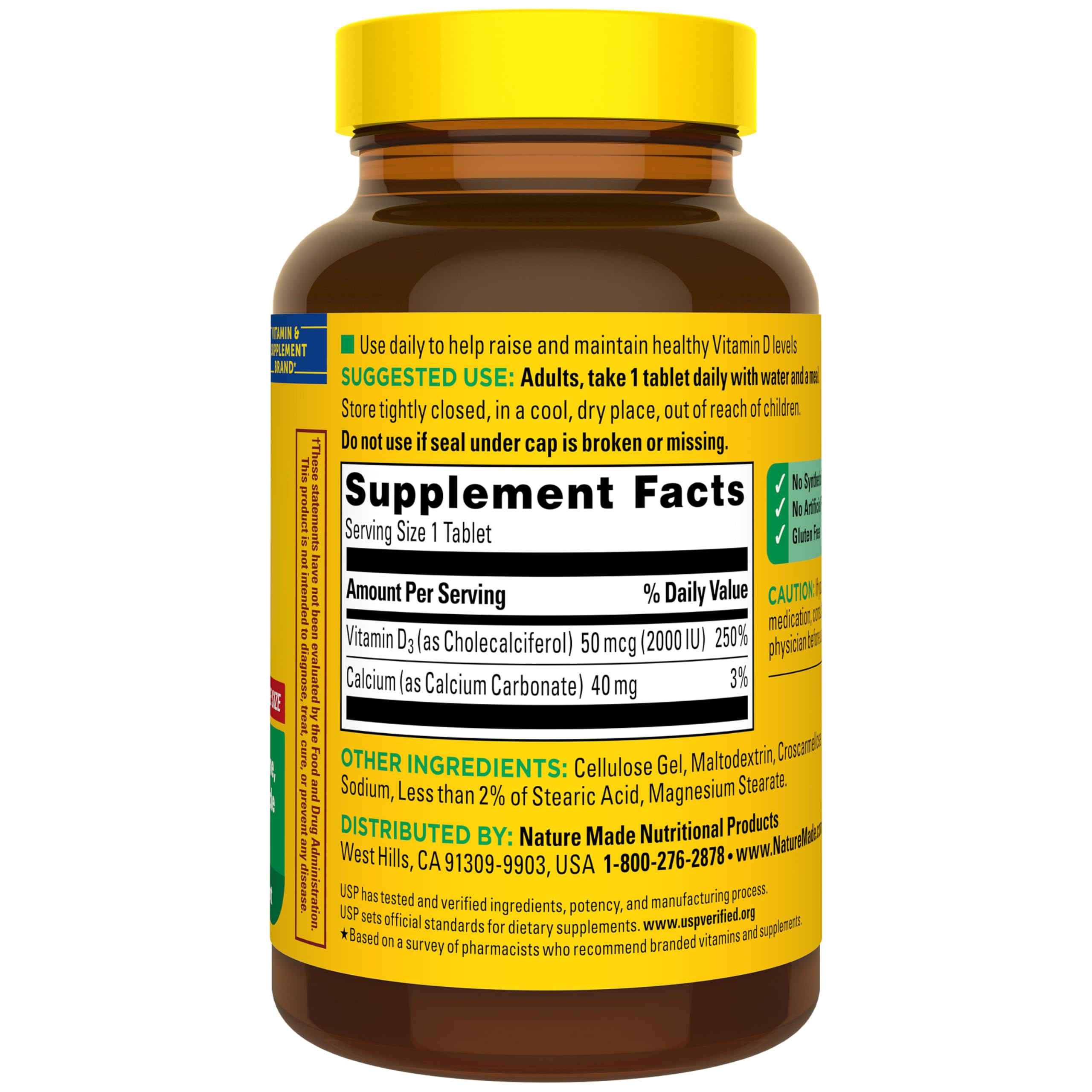 Nature Made Vitamin D3 2000 IU (50 mcg), 220 Vitamin D Tablets — Amazon image 8