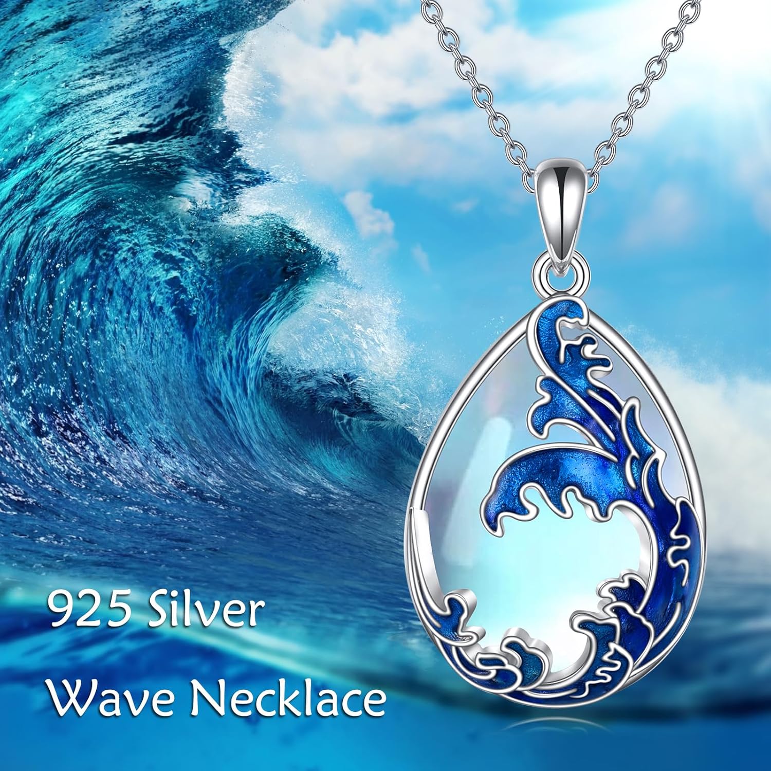 Moonstone Tree of Life Necklace S925 Sterling Sliver Cat/Wolf/Owl/Fox/Newt/Hummingbird/Angel Moonstone Pendant Necklace Jewelry for Women Girls - Image 6