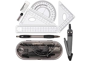 8th Grade School Compass Set with Comprehensive Tools for Geometry and Math