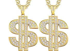 Gangster Dollar Necklace for Men – Two chains with Pendant