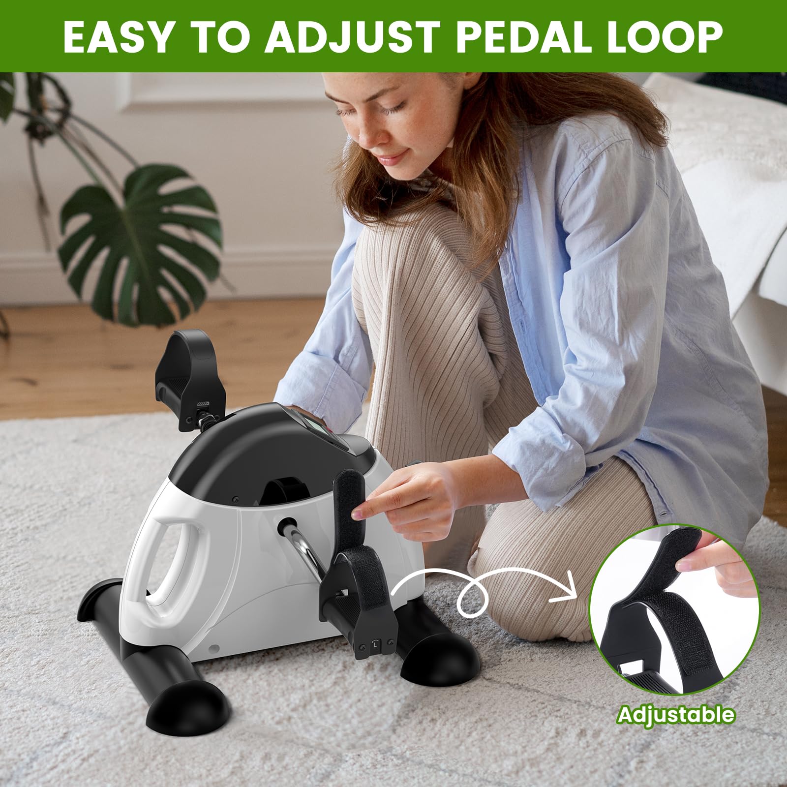 Sportneer Pedaltrainer pour personnes âgées, mini hometrainer avec écran LCD, appareils de fitness pour la maison – vélo de table, ergomètre pour seniors, entraîneur de bras et de jambes pour seniors