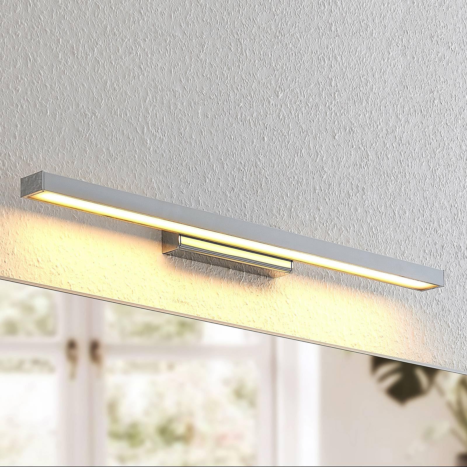 Lindby LED Wandleuchte, Wandlampe Bad Alenia (spritzwassergeschützt (Modern) in Chrom aus Aluminium (1 flammig) - Wandleuchten Spiegelleuchte Badezimmer Wandbeleuchtung Badezimmerleuchte
