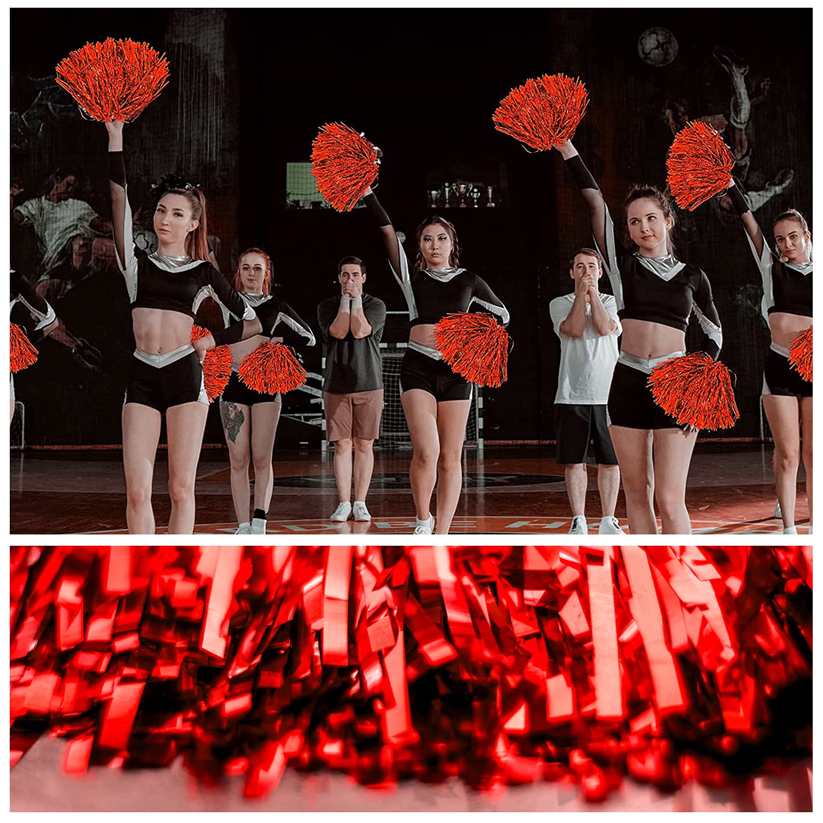 Adereços De Pompons Cheer Pom Cheerleading 24 Unidades | Frete grátis