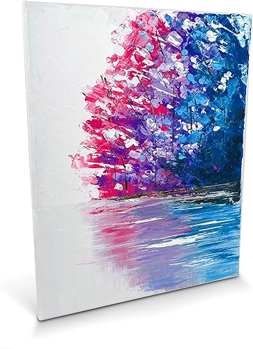 Miniatura 8 de ArtSkills Lienzos estirados para pintura, suministros de pintura en lienzo de 11 x 14 para artistas, paquete de 6 unidades