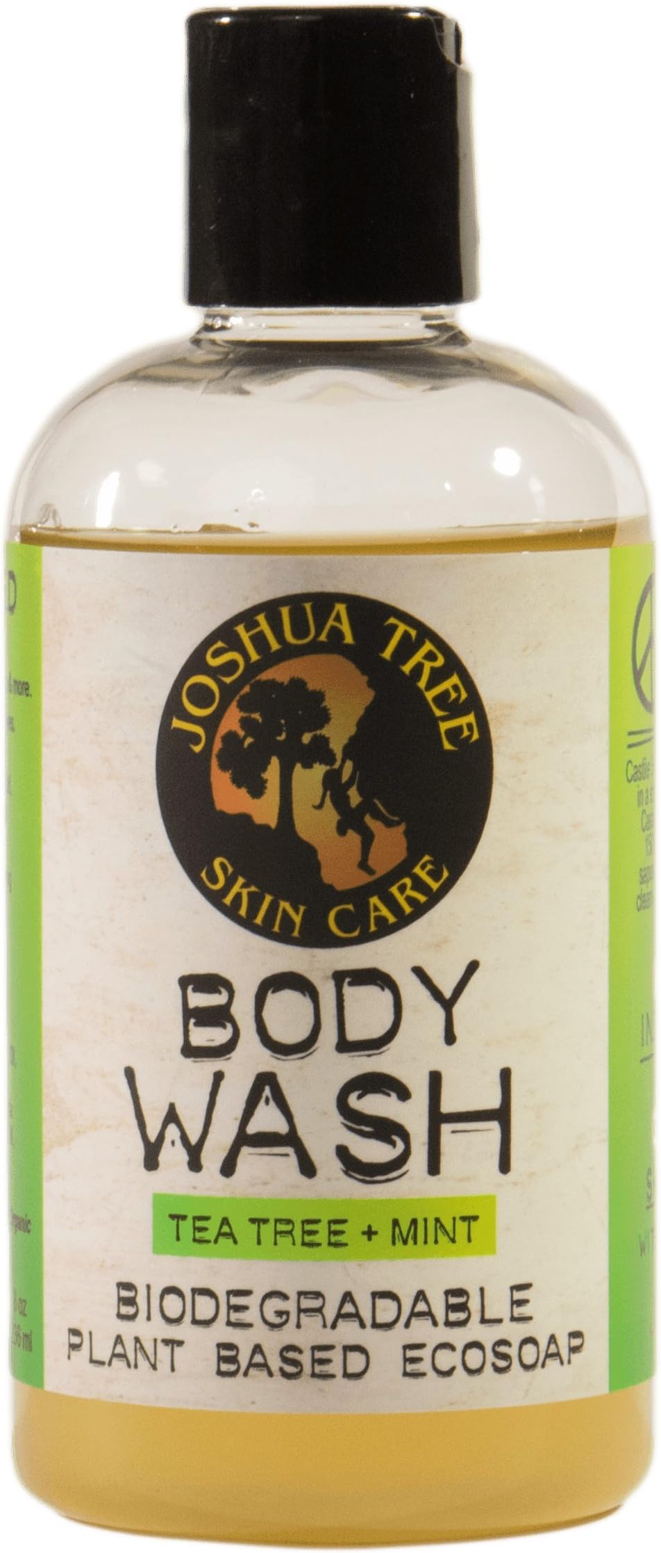 Joshua Tree 8 oz. Body Wash, Shampoo - Biodegradable Plant Based Eco Soap with Organic Ingredients (Tea Tree + Mint) by Joshua Tree Products LLC