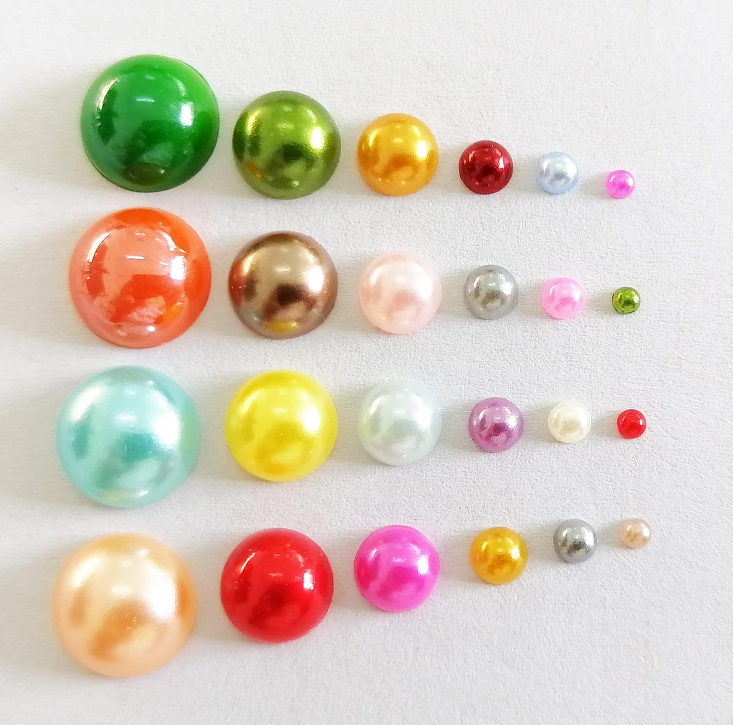 10000 Pieces Mixed Color Half Pearl Bead Flat Back Plastic Beads for DIY Crafts,Nail,Decor,Scrapbooking (7 Sizes,2mm-10mm) - Image 4