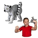 Rep Pals - Ring-Tailed Lemur, Stretchy Toy from Deluxebase. Super Stretchy Animal replicas That Feel Real, Great for Kids