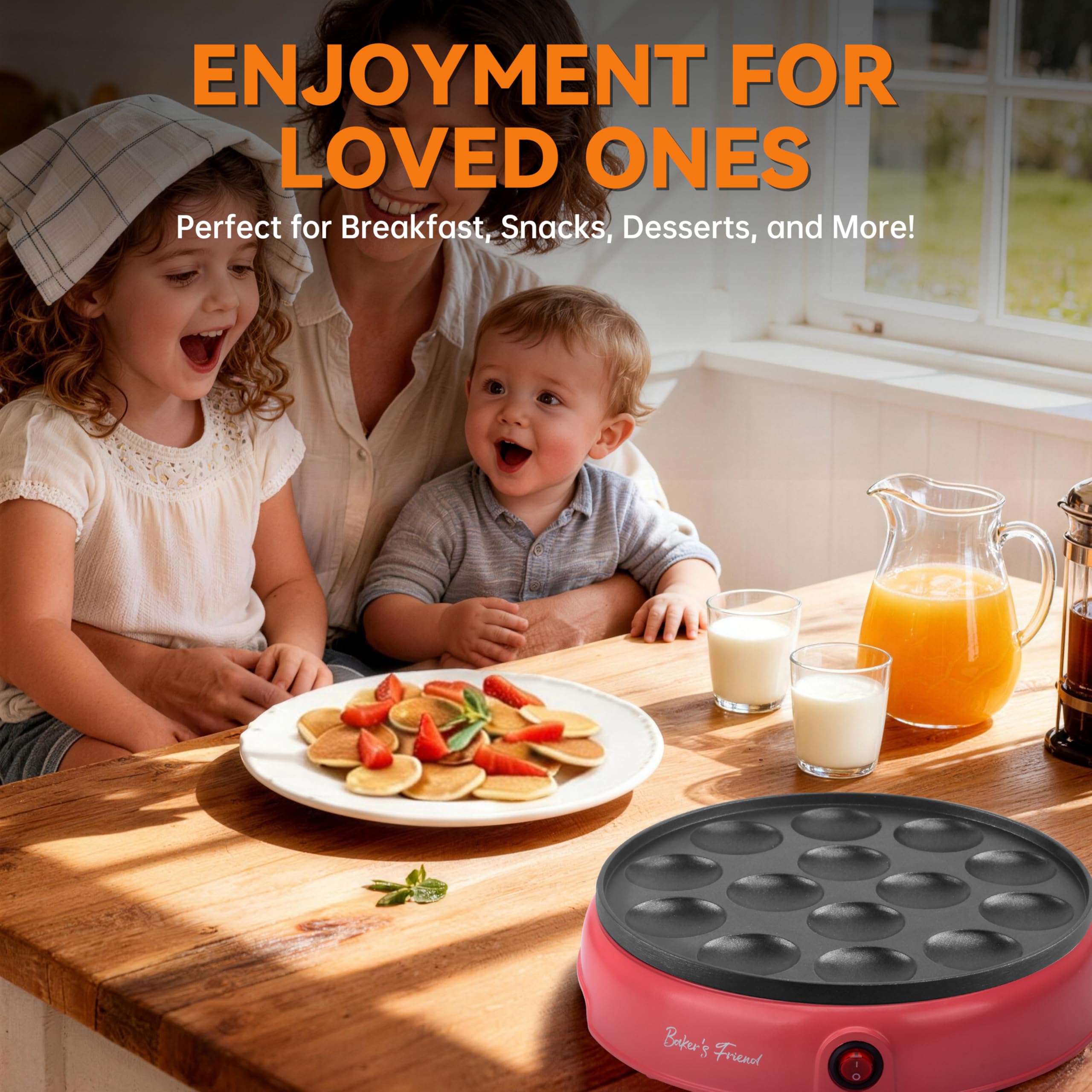 Amazon.com: Baker's Friend Mini Pancakes Maker Machine, Dutch Mini