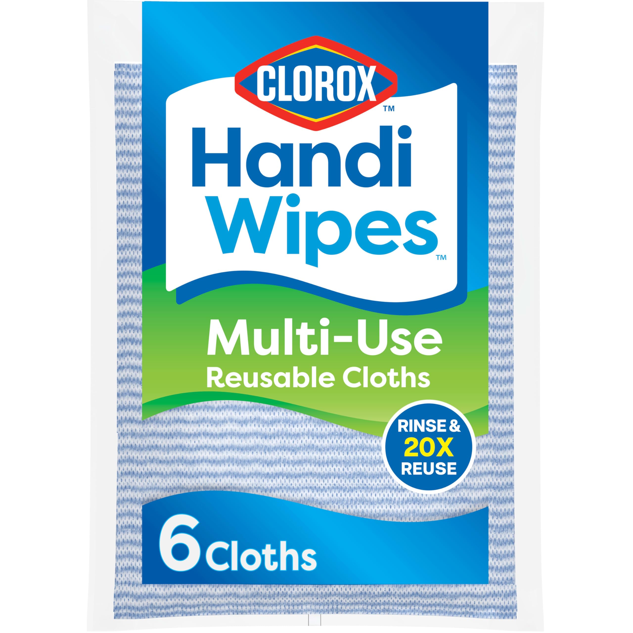Handi Wipes Reusable Cloths, Extra Large 6 cloths 6-Cloths Pink