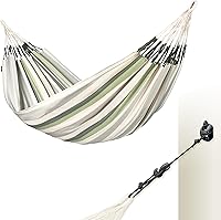 Vista 27 de LA SIESTA Brisa Hamaca clásica, hecha a mano, resistente a la intemperie, resistente a roturas, hamaca para relajación interior y exterior