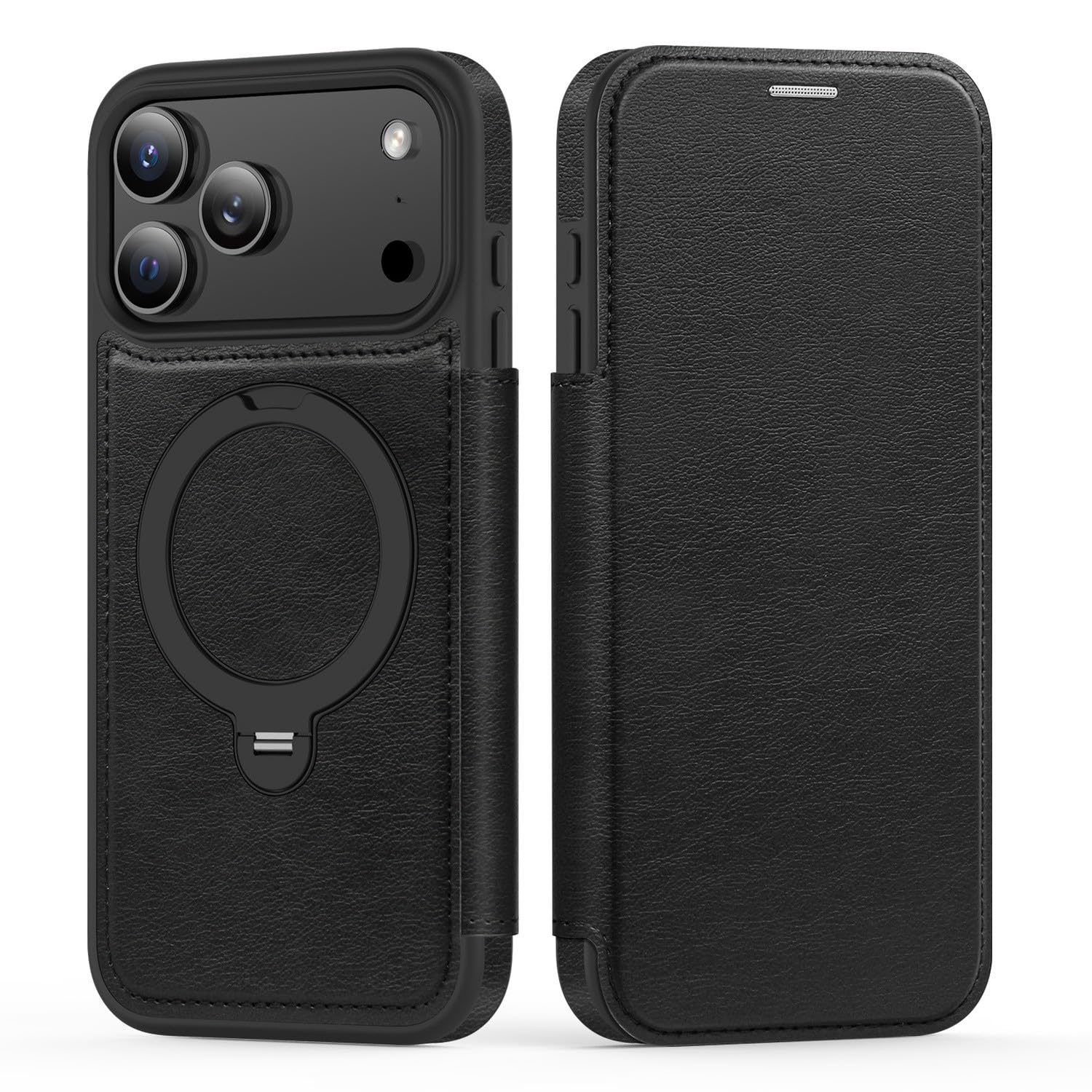 Étui iPhone 15 Plus noir protégeant l'écran et vos données RFID - 8