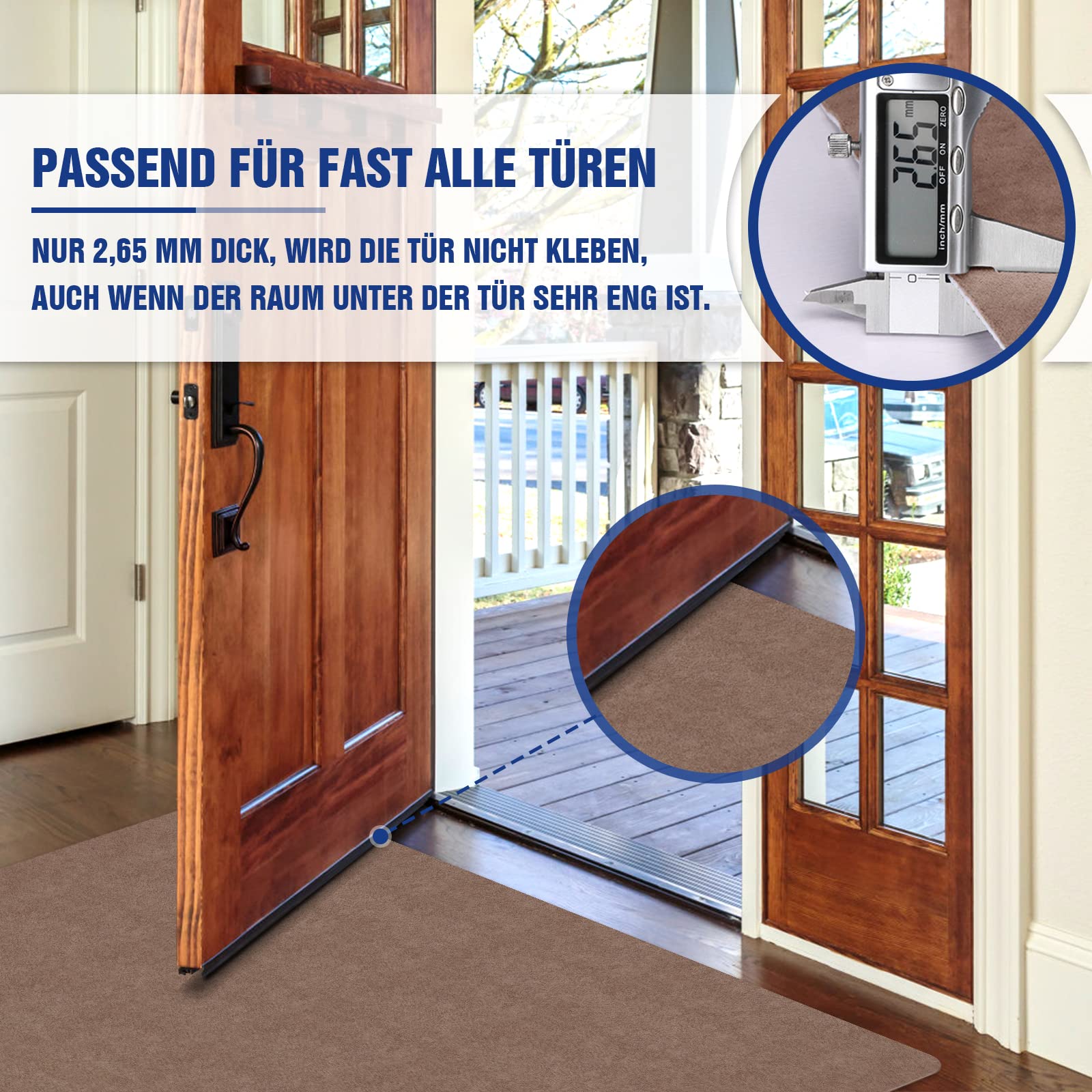 Door Mat Inside, Washable Dirt Trapper Mat, Super Thin Entrance Door Mat, Durable Door Mat, Dirt Trapper Mat - Image 3