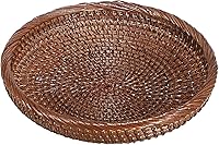 Vista 12 de Hipiwe Cesta Pequeña Redonda para Llaves Tazón para Entrada 8.6" Cesta de Almacenamiento de Mimbre Tejida a Mano Cesta Decorativa de Ratán Cestas