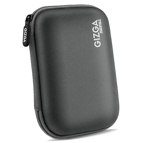 Gizga Essentials External Hard Drive Case for 2.5-Inch Hard Drive - Double Padded (Gray)