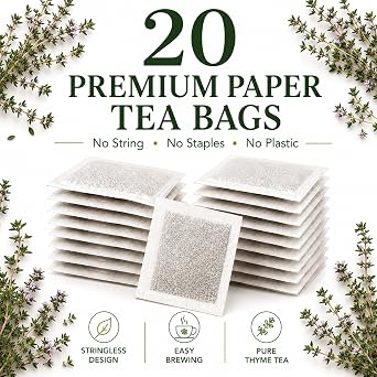 Thyme – 20 Tea Bags – Natural Respiratory Wellness, Immune Support & Antioxidant Rich Herbal Infusion | 100% Pure Traditionally Harvested Leaves