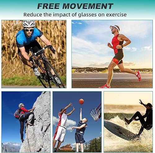 Miniatura 7 de 4PCS Glasses String Holder Strap,Stretchy Fabric No Tail Glasses Neck Lanyard Cord, Adjustable Sports Sunglasses & Eyeglasses Holder Rope Eyewear