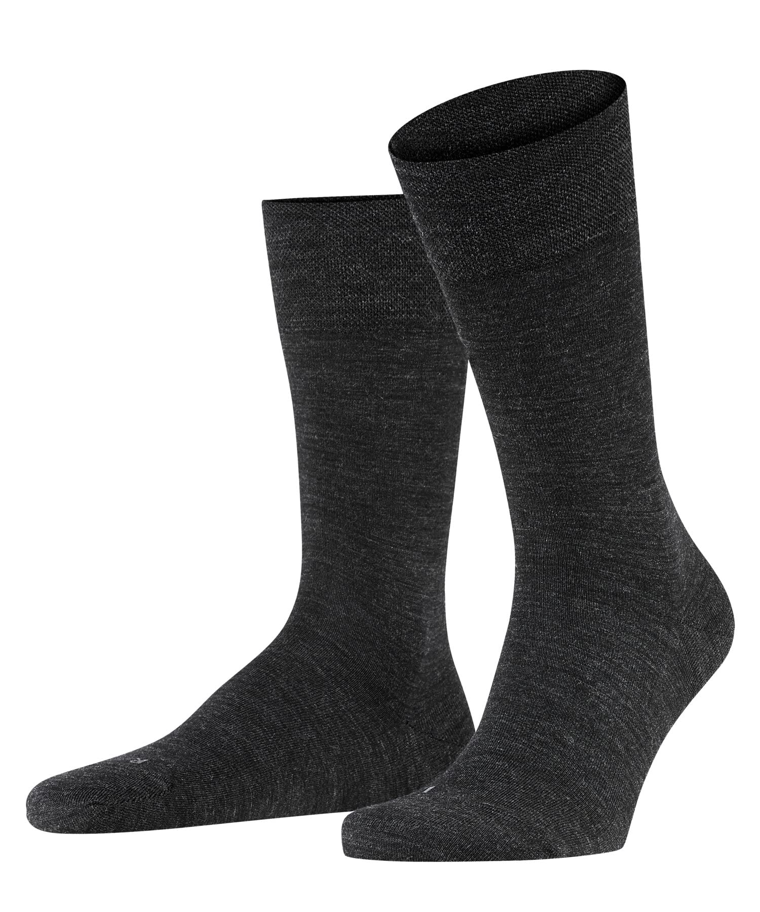 Falke Men's Black (Black 3000) Sensitive Berlin Socks, Wool Cotton, Grey (Anthracite Melange 3080), 8.5-11 (1 Pair)