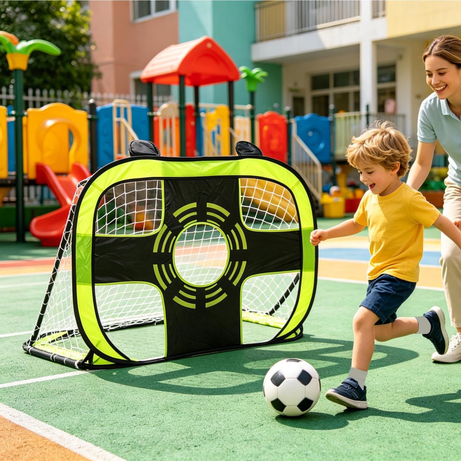Porta Calcio Bambini Bersaglio pieghevole per allenamento calcistico | Bersaglio per porta da calcio Allenamento Calcistico All'Aperto per Casa Cortile Campo Giardino Ragazzi Adulti Pratica